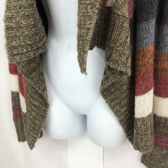 Ashley by 26 International Small Asymmetrical Quirky Stiped Sweater Cardigan - Picture 9 of 11